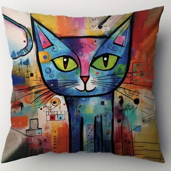Tere's Boutique Other - New!  POP CAT Print cushion Cover